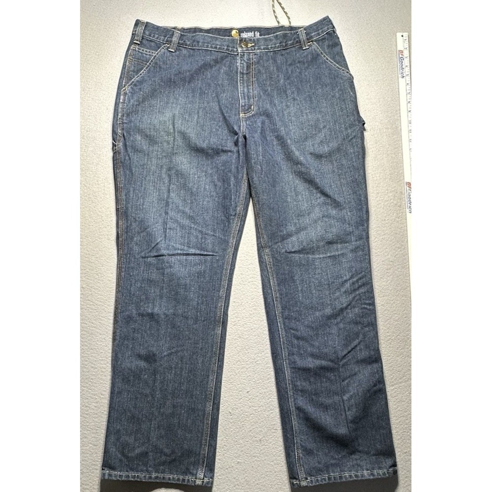 Carhartt 103327-966 Mens 42x32 Relaxed Fit Holter Dungaree Carpenter Blue Jeans